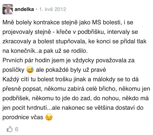 K čemu přirovnat kontrakce? zkušenosti Modrykonik