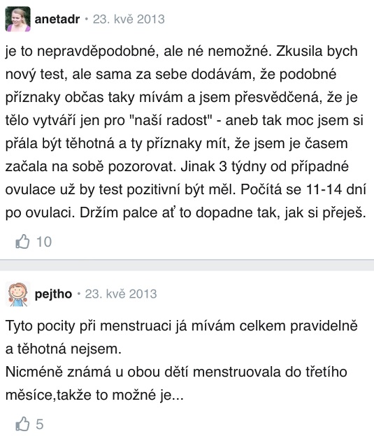 Mohu být těhotná, i když mám menstruaci? zkušenosti Modrykonik